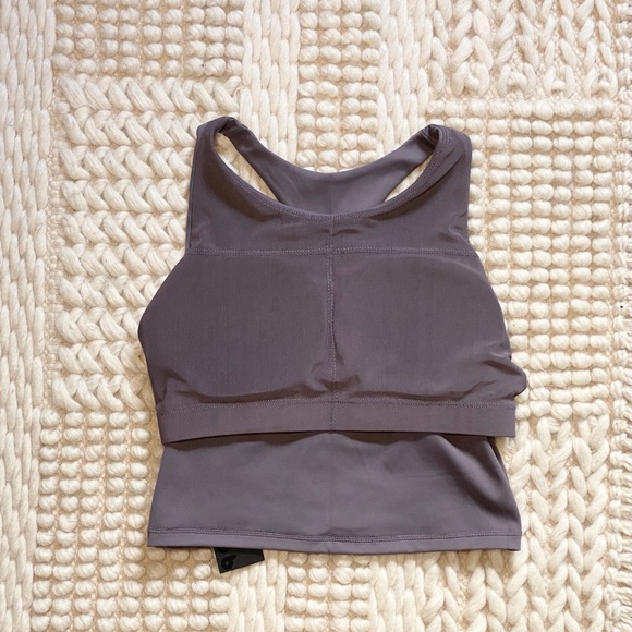 Active Extreme Racerback Plum Grey Crop Tank Top - Picture 9 of 10